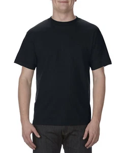 AAA Alstyle AL1301 Unisex Plain Short Sleeves Heavyweight Casual Blank T-Shirt - Picture 1 of 32