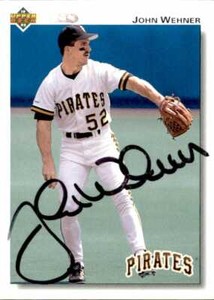 John Wehner Signed 1992 Upper Deck card Pittsburgh Pirates