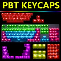 14/37/104 Keys PBT Backlit Key Caps Keycap for Cherry MX RGB Mechanical Keyboard