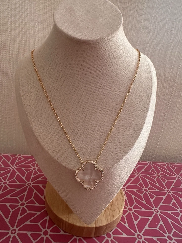 Collar Trébol Cuatro Hojas Mujer Madreperla/Blanco/ Foto 1 de 1