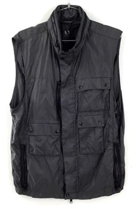 Armani Exchange Men's Black Utility Vest W/Hood - Size M - Picture 1 of 7