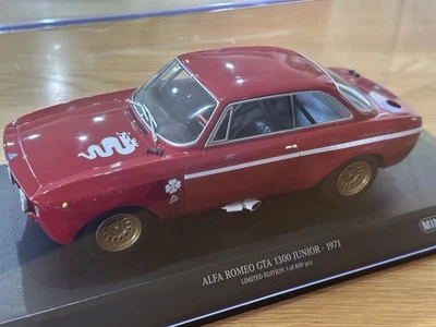 Minichamps 1/18 ALFA ROMEO GTA 1300 JUNIOR 1971 RED 155120020 With Display Case - Image 1 of 4