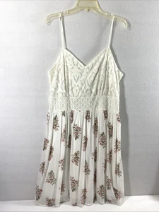 Vestido Solero Maurices Mujer XXL Blanco Encaje Rosa Floral Fairycore Delicado Femenino - Imagen 1 de 13