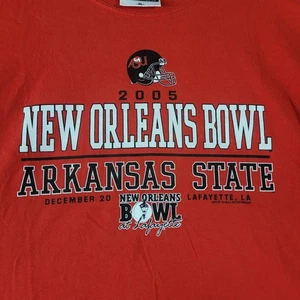 2005 New Orleans Bowl Arkansas State College Football Tshirt XL Step Ahead Red T - Picture 1 of 8