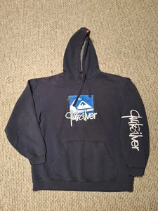 Vintage Retro Y2K Quiksilver Hoodie Pullover Zip Skate Skateboard Surf M - Bild 1 von 6