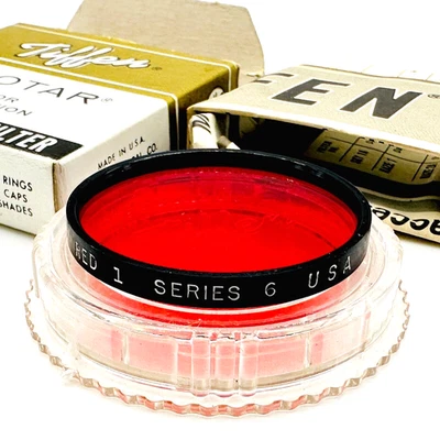 MINT NOS Tiffen Series 6 25A (Red 1) PHOTAR Glass Filter with Case and Insert - Image 1 of 4