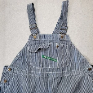 Mono con tirantes Key Imperial para hombre alfiler de ferrocarril a rayas talla 52 x 30 vintage - Imagen 1 de 20