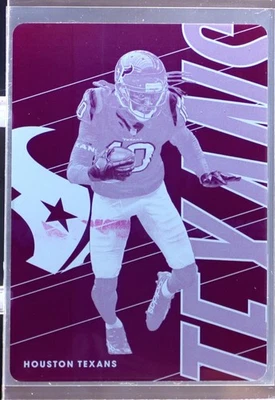 2018 Absolute DeAndre Hopkins Printing Plates Magenta 1/1 #40 Texans - Image 1 of 2