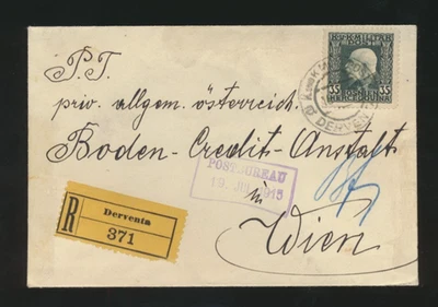 Bosnien-Herzegowina, Reco-Brief 1915 aus Derventa - Imagen 1 de 2
