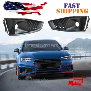 Fit 2019 Audi A4 Quattro S4 Front Fog Light Grille Covers 8WD807682J 8WD8076821J - Picture 1 of 13