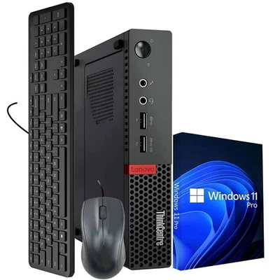 Lenovo M910 Desktop Mini PC intel core i5-7th 32GB RAM 512GB SSD WiFi Windows 11 - Image 1 of 4