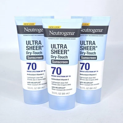 3x Ultra Sheer Dry-Touch SPF 70 Sunscreen 3 oz ea New Exp 08/27+ - Image 1 of 4