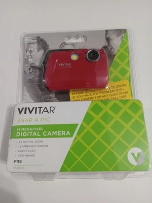 Cámara digital Vivitar ViviCam F119 14 MP, roja  Foto 1 de 4