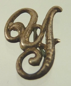 MONOGRAM LETTER "Y" FOR APPLYING TO CLOTH OR LEATHER IN STERLING SILVER b - Picture 1 of 2