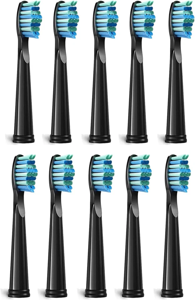 10Pack Toothbrush Heads Compatible with Mitimi S2 / YUNCHI Y7, With 10 Dust caps - Image 1 of 1