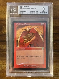 MTG✨ORCISH ORIFLAMME FOIL✨7th Edition BGS 9 MINT UNCOMMON Enchantment POP 2 ! - Picture 1 of 9