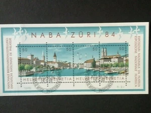 Suiza 1984, Naba Zuri, Hoja Bloque Usada Primer Dia, Y BF24, M BL24 - Imagen 1 de 1