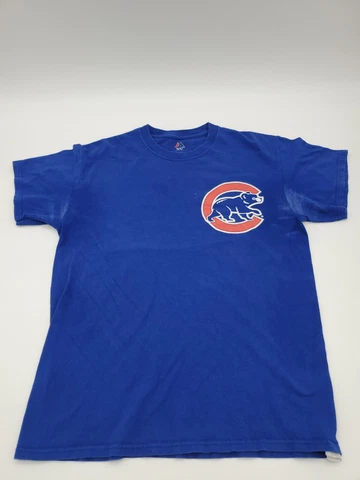 Chicago Cubs Medium Logo Blue Sports Men T-shirt..T146 Cover
