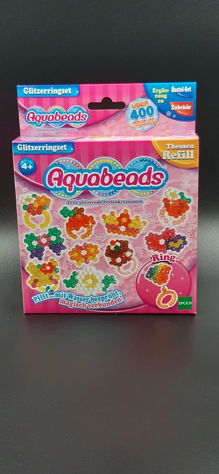 MARKENLOS Aquabeads Glitzerring Set Bastelset Kreativ