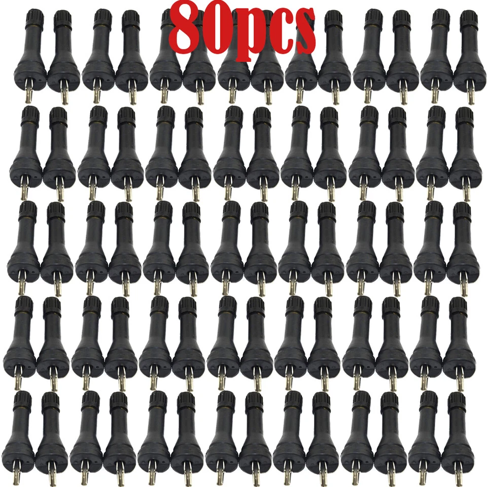 Juego de 80 piezas de repuesto de goma TPMS sensor de monitoreo válvula de neumático vástago kit VS-90 Foto 1 de 4