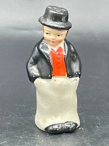 Metà secolo, ceramica, mini, scuotitore di sale, uomo in cappello, Giappone - Foto 1 di 5