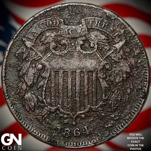 Pieza de 2 centavos 1864 Y7602 - Imagen 1 de 2