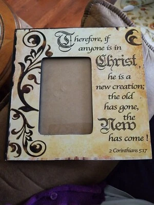 Bible Verse "2 Corinthians 5:17" Picture Frame - Image 1 of 4