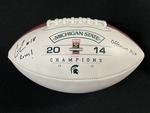 Rose Bowl Fútbol Americano JSA 2014 Firmado Inscrito Michigan State Spartans - Imagen 1 de 3