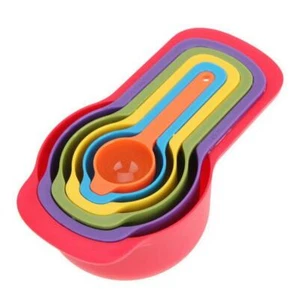 6pcs/set Rainbow Measuring Cup Nested Baking Measurement Cooking Kitchen Tool - Picture 1 of 5