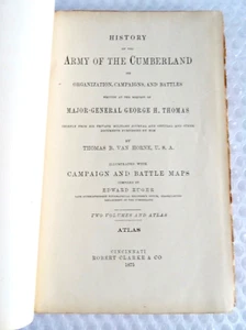 hISTORY ARMY OF THE CUMBERLAND CAMPAIGN BATTLE MAPS ATLAS 1875 ANTIQUE neocurio - Imagen 1 de 19