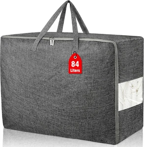84L Extra Large Storage Bags, Folding Moving Comforter Blanket Storage Bags Clos - Picture 1 of 12