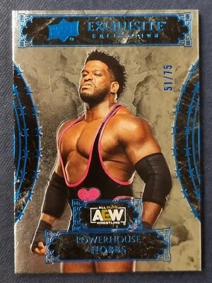 2024 AEW Black Diamond Powerhouse Hobbs Exquisite Collection BLUE /75 Card 87701 - Image 1 of 2