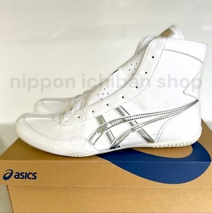 【Hecho por encargo】Zapatos de lucha ASICS 1083A001 EX-EO TWR900 blanco x plateado - Imagen 1 de 6
