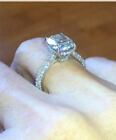 2Ct Cushion Cut Lab-Created Diamond Engagement Wedding Ring 14K White Gold Over