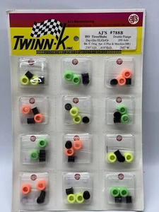 12x AJ's #788b Silicone Tires Mixed Neon, w/ Black Delrin Double Flange Wheel - Picture 1 of 1