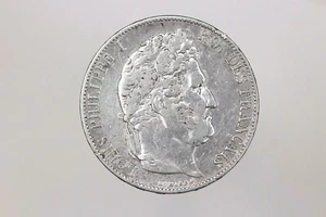 France 1845 silver coin 5 Francs Louis Philippe I - Picture 1 of 2