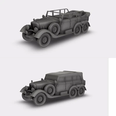 Mercedes-Benz G4 W31 Schwerer Geländewagen WW2 Bausatz 3D Druck 1:87 -  1:32 - Bild 1 von 4