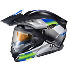 Scorpion EXO-AT950 Cold Weather Zec Blue Hi-Viz Electric Helmet size 3X-Large