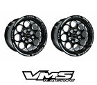X2 Vms Racing Modulo 15X7 Black Polished Drag Rims Wheels For Honda Crx Ef