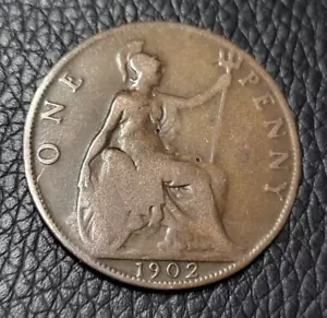 1902 Great Britain One Penny Coin - Picture 1 of 2