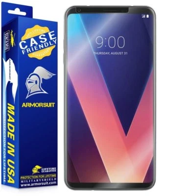 [2 Pack] ArmorSuit MilitaryShield LG V30 Case-Friendly Film Screen Protector - Image 1 of 4