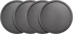 Personal Pizza Pans Baking Tray Oven Round Nonstick Steel 10" Set of 4 Gray - Picture 1 of 7
