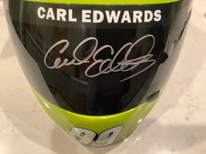 CARL EDWARDS AUTOGRAPHED 2014 RFR AFLAC FULL SIZE HELMET & AUTOGRAPHED CARD - Picture 1 of 17