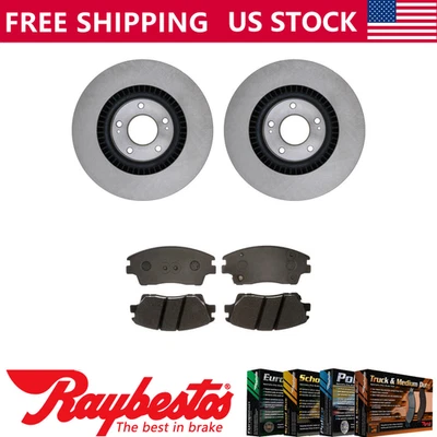 Rotores de freno delanteros + pastillas de freno de cerámica y herrajes para Hyundai Tucson 2017 Foto 1 de 4