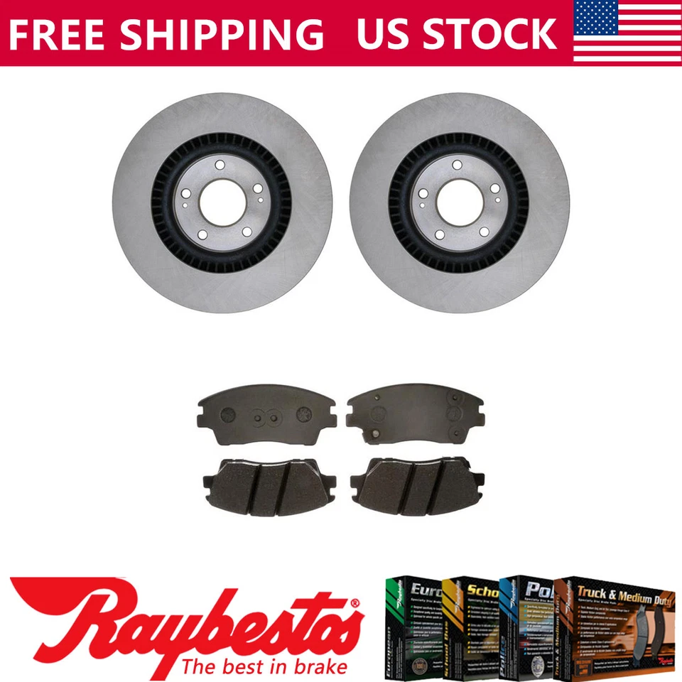 Rotores de freno delanteros + pastillas de freno de cerámica y herrajes para Hyundai Tucson 2017 Foto 1 de 4