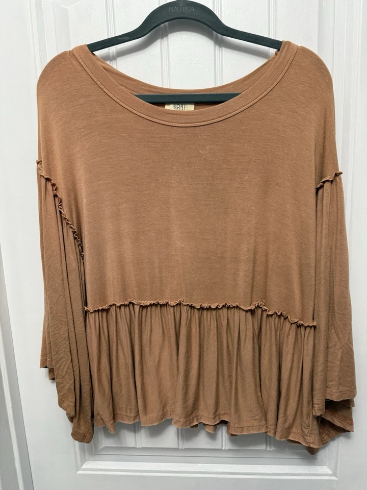 Blusa Kori America Feminina Manga Blusa 3/4 Bronzeada Tamanho Médio - Imagem 1 de 4