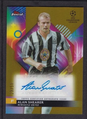 2024 ALAN SHEARER 29/50 AUTO TOPPS MEJORES AUTÓGRAFOS DE LA UEFA Champions League Foto 1 de 2