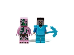 Lego Minecraft MiniFigure Lot - Pigman Steve - Picture 1 of 2