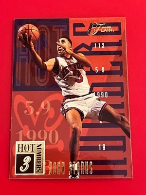 1994-95 Fleer Flair Basquete NBA - John Starks Hot Numbers #17 Inserção - Imagem 1 de 2