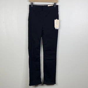 NYDJ Women’s Size Small Marilyn Pull On Straight Leg Black Denim Pants - Picture 1 of 7